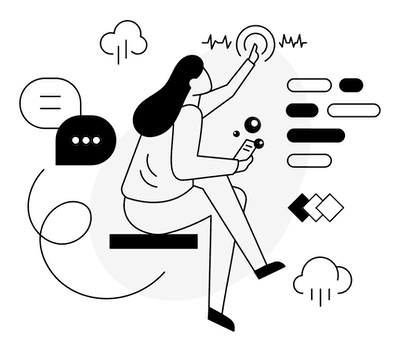 Illustration d'un développeur web travaillant