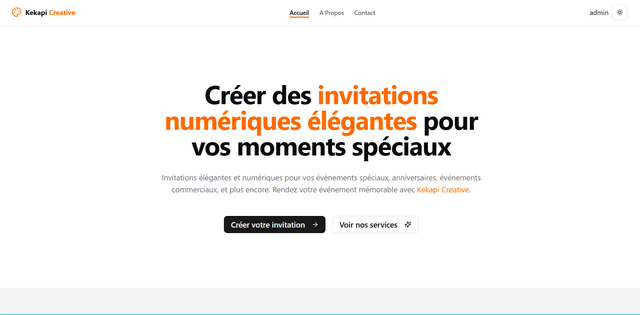 Capture d'écran du projet Gestionnaire d'événements